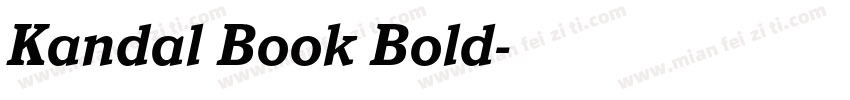 Kandal Book Bold字体转换